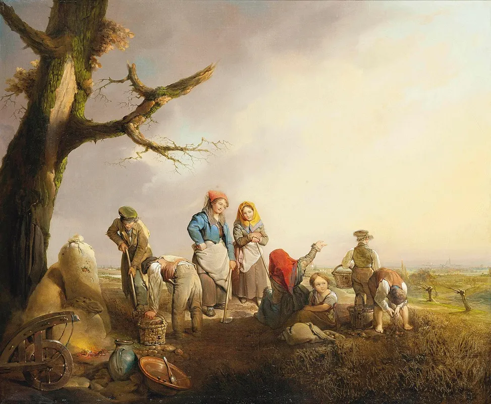 The Potato Pickers Wall Art by Friedrich Otto Georgi - High-Resolution Digital Print
