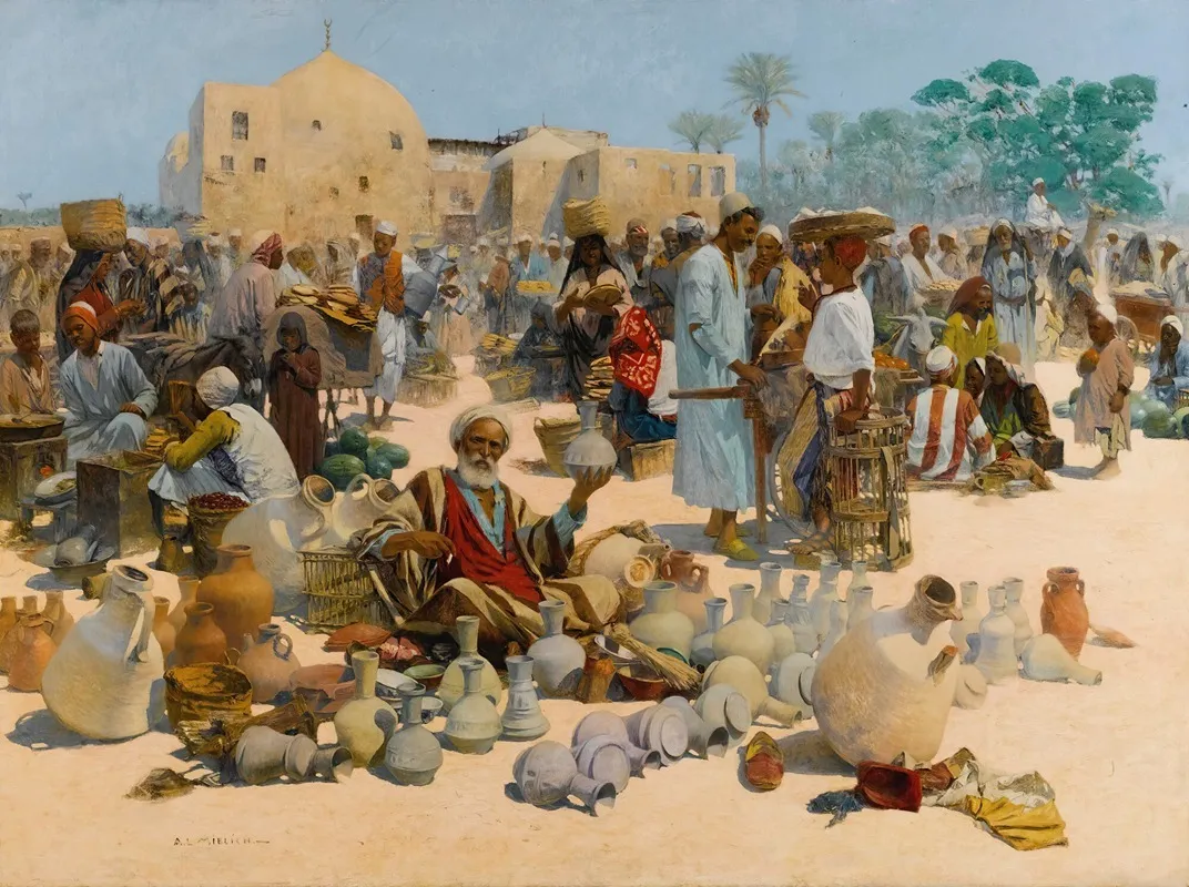 The Pottery Seller Wall Art by Alphons Leopold Mielich - High-Resolution Digital Print