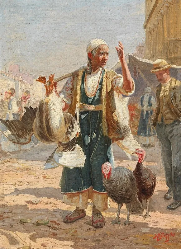 The Poultry Market Wall Art by Anton Mittoff (Mitov) - High-Resolution Digital Print