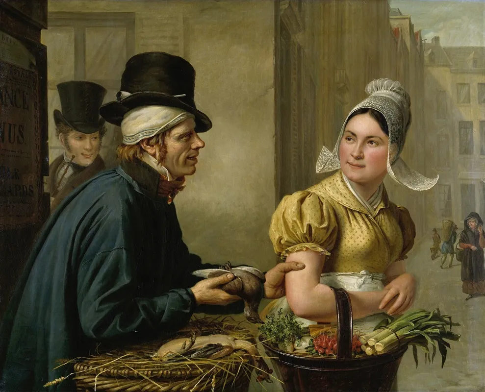 The Poultryman Wall Art by Ignace Brice - High-Resolution Digital Print