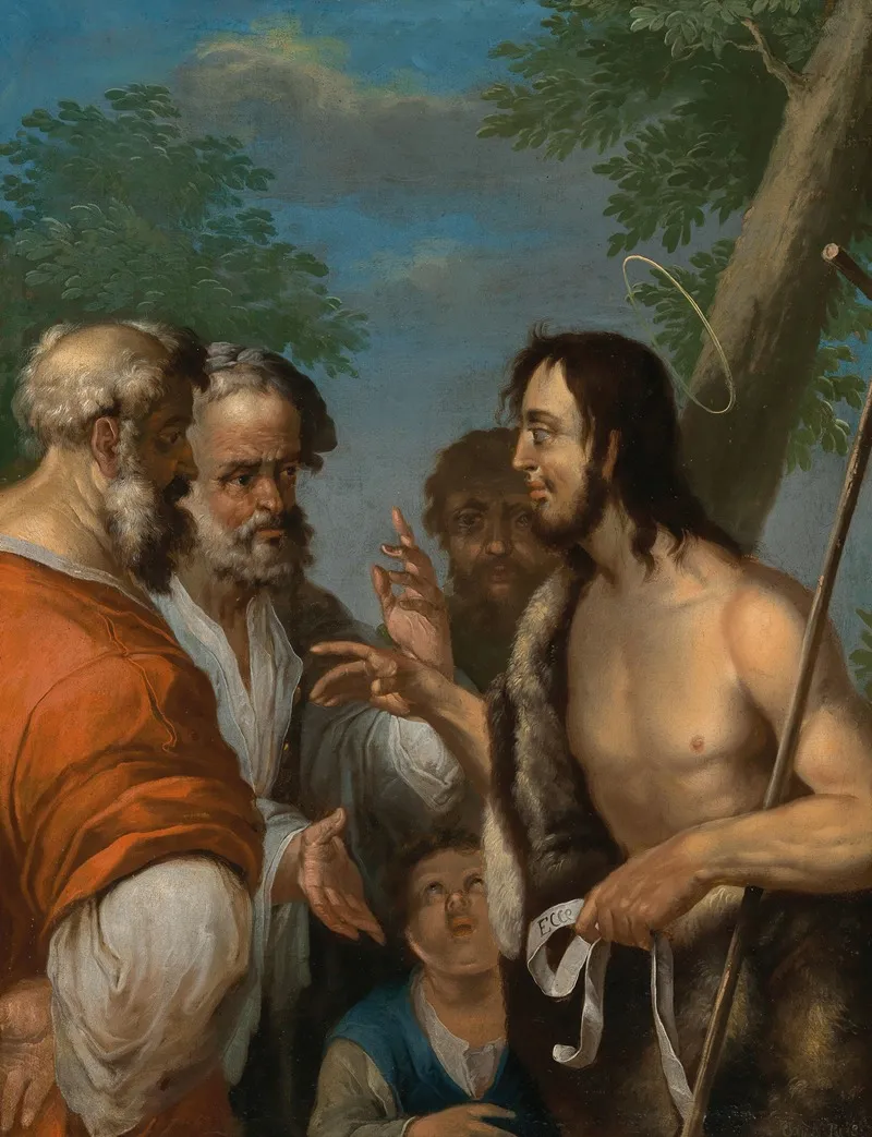 The Preaching Of Saint John The Baptist 2 Wall Art by Johann Baptist Reis - High-Resolution Digital Print