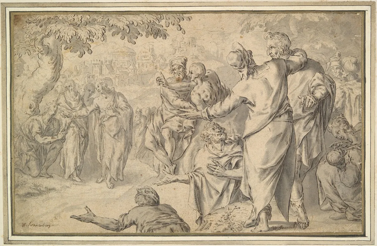 The Preaching Of St John The Baptist Wall Art by Willem Swanenburg - High-Resolution Digital Print