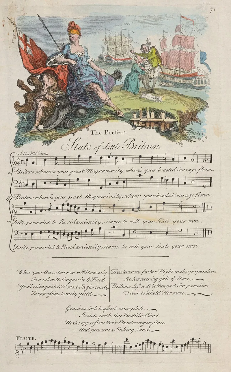 The Present State Of Little Britain Wall Art by George Bickham - High-Resolution Digital Print