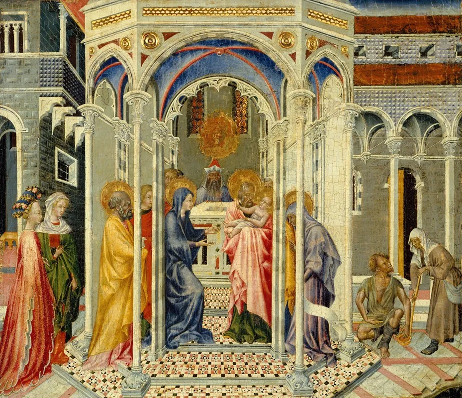 The Presentation Of Christ In The Temple 2 Wall Art by Giovanni di Paolo - High-Resolution Digital Print