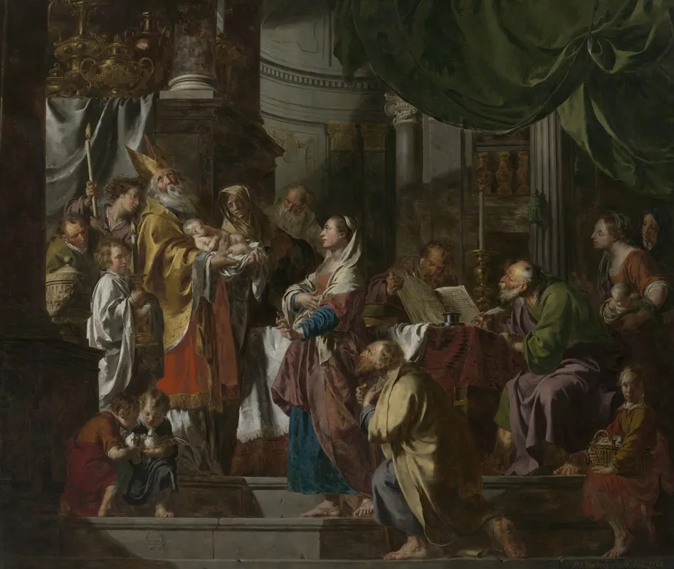 The Presentation Of Christ In The Temple 4 Wall Art by Pieter Jozef Verhaghen - High-Resolution Digital Print