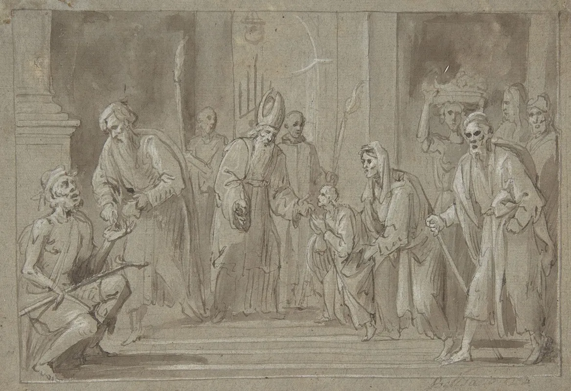 The Presentation Of The Virgin In The Temple 3 Wall Art by Belisario Corenzio - High-Resolution Digital Print