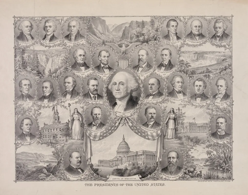 The Presidents Of The United States 10 Wall Art by Kurz & Allison - High-Resolution Digital Print