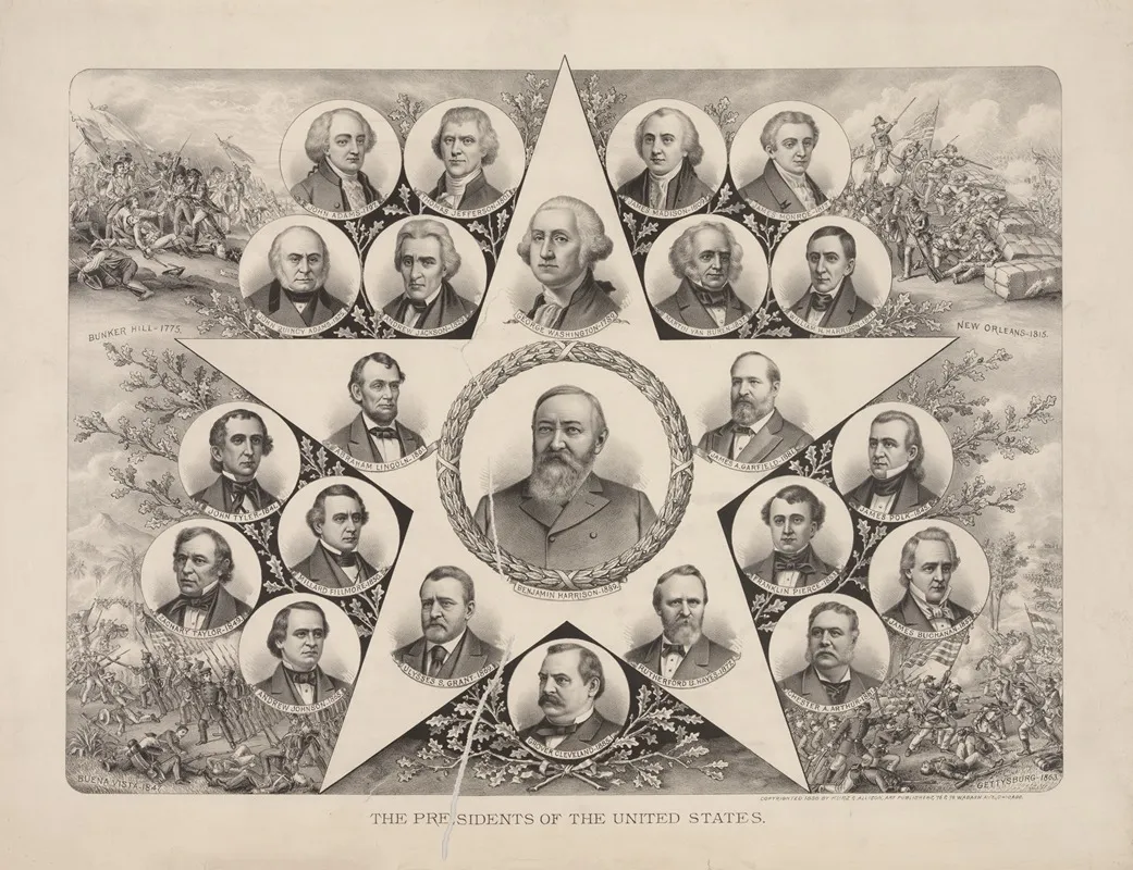 The Presidents Of The United States 9 Wall Art by Kurz & Allison - High-Resolution Digital Print