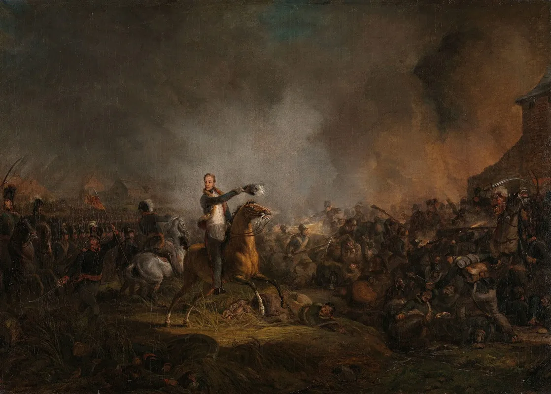 The Prince Of Orange At Quatre Bras 16 June 1815