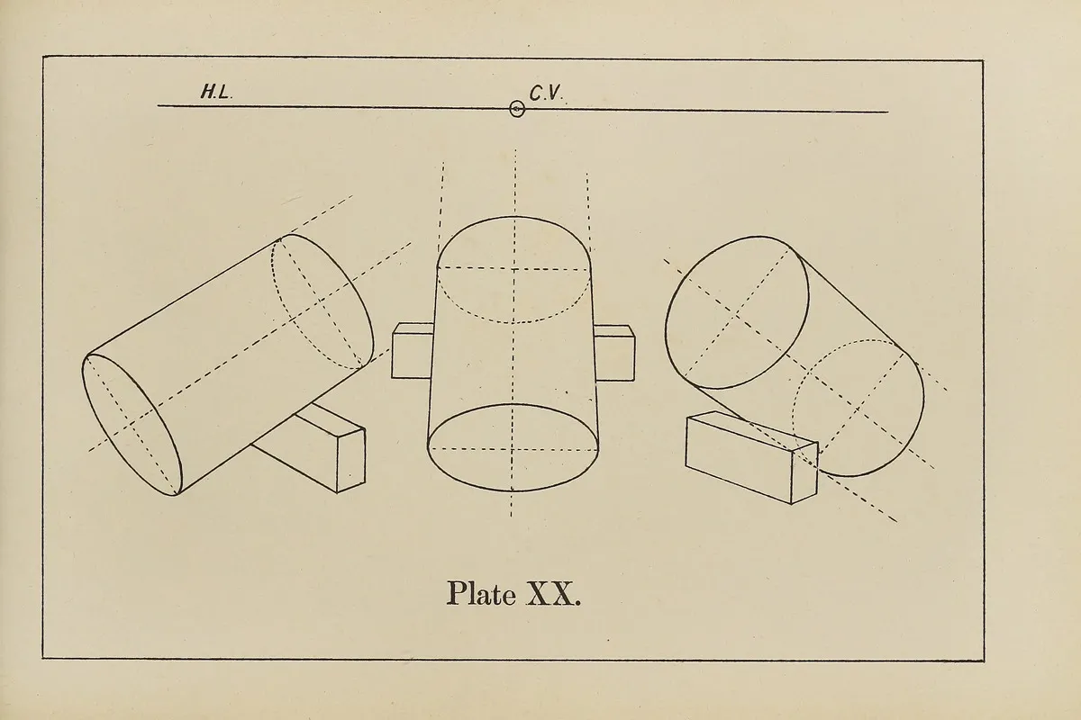 The Principles Of Perspective As Applied To Model Drawing Sketching From Nature Pl 20 Wall Art by George Trobridge - High-Resolution Digital Print