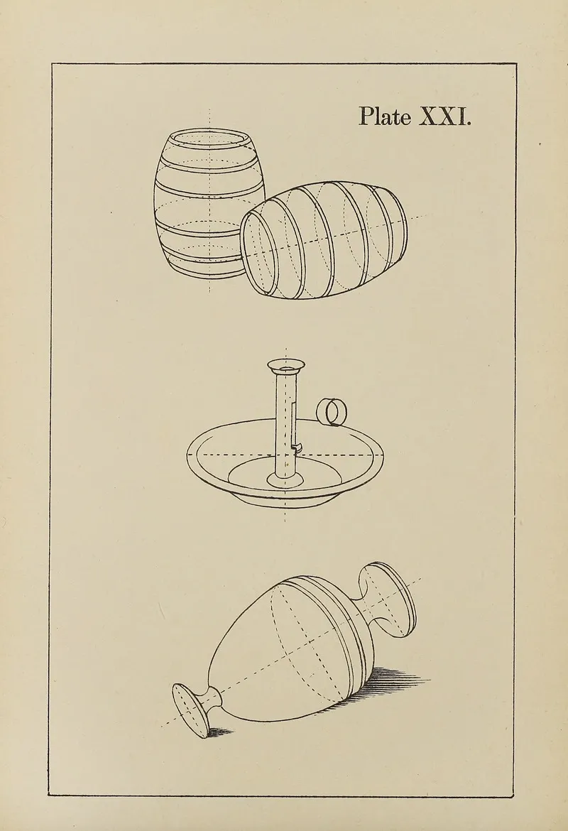 The Principles Of Perspective As Applied To Model Drawing Sketching From Nature Pl 21 Wall Art by George Trobridge - High-Resolution Digital Print