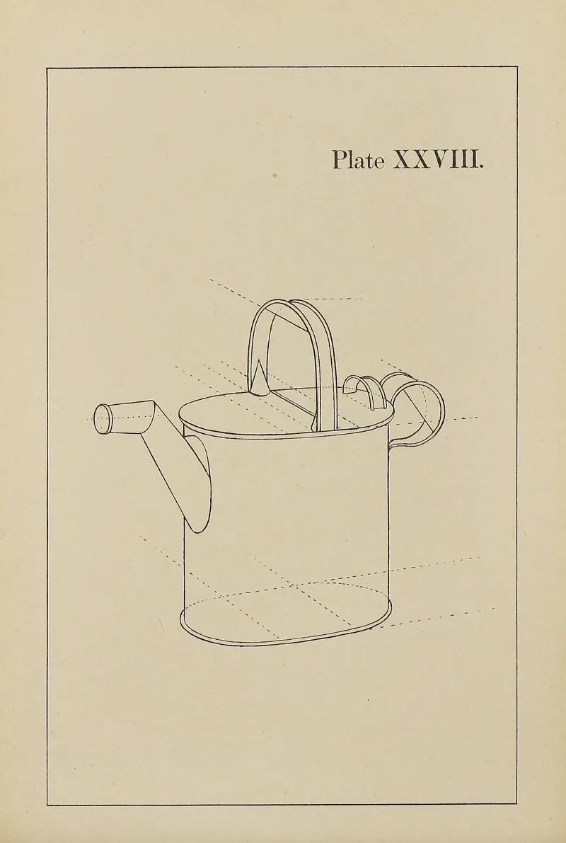 The Principles Of Perspective As Applied To Model Drawing Sketching From Nature Pl 28 Wall Art by George Trobridge - High-Resolution Digital Print