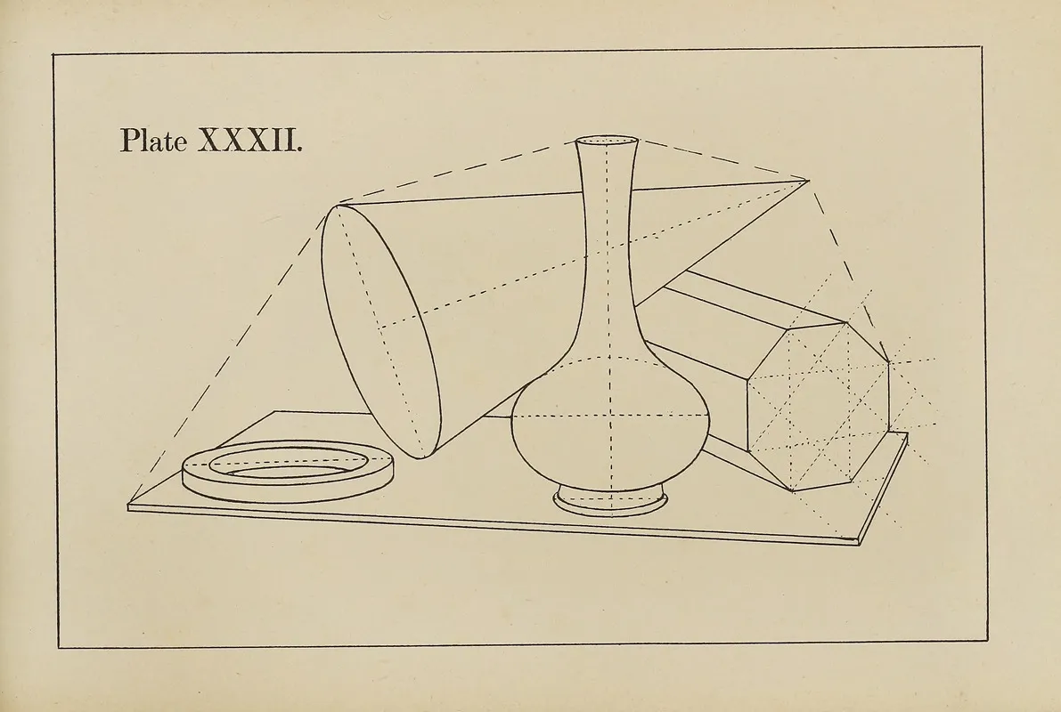 The Principles Of Perspective As Applied To Model Drawing Sketching From Nature Pl 32 Wall Art by George Trobridge - High-Resolution Digital Print
