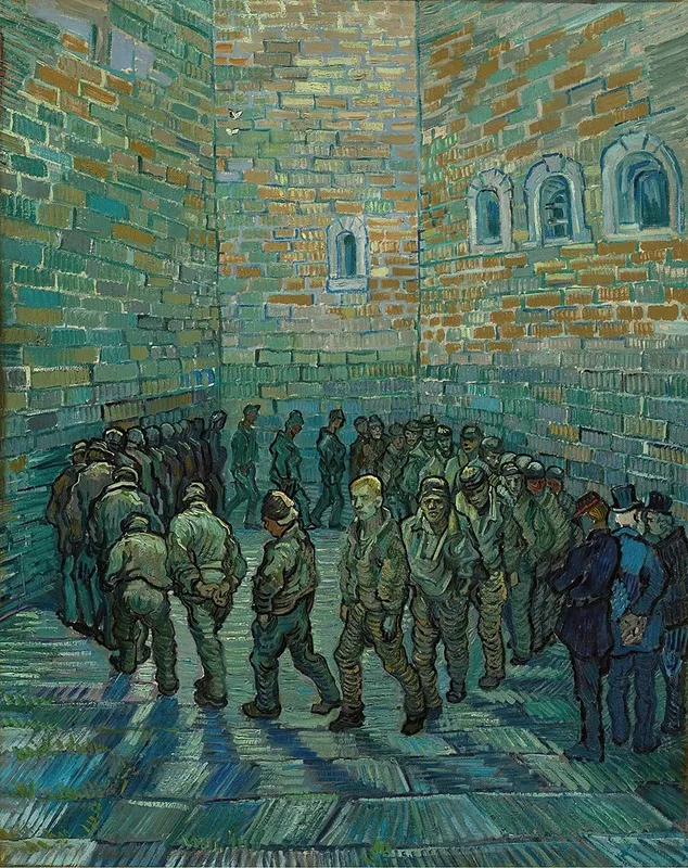 The Prison Courtyard Wall Art by Vincent van Gogh - High-Resolution Digital Print