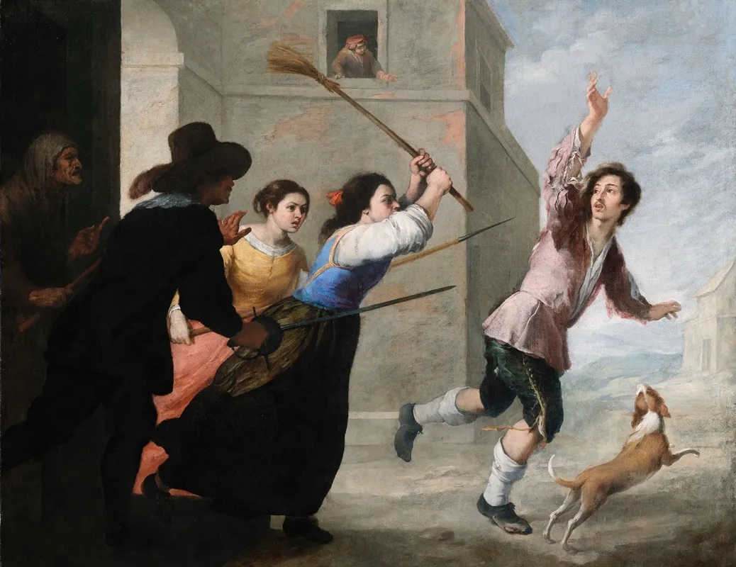 The Prodigal Son Driven Out Wall Art by Bartolomé Estebán Murillo - High-Resolution Digital Print