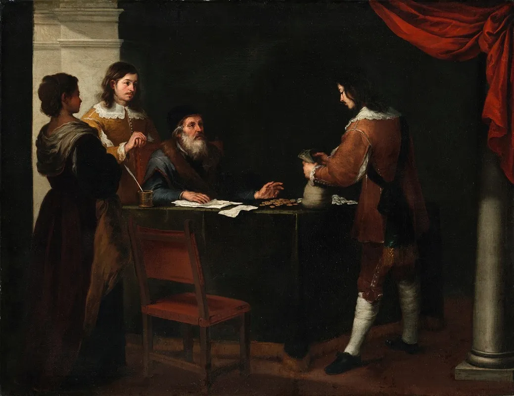 The Prodigal Son Receiving His Portion Wall Art by Bartolomé Estebán Murillo - High-Resolution Digital Print