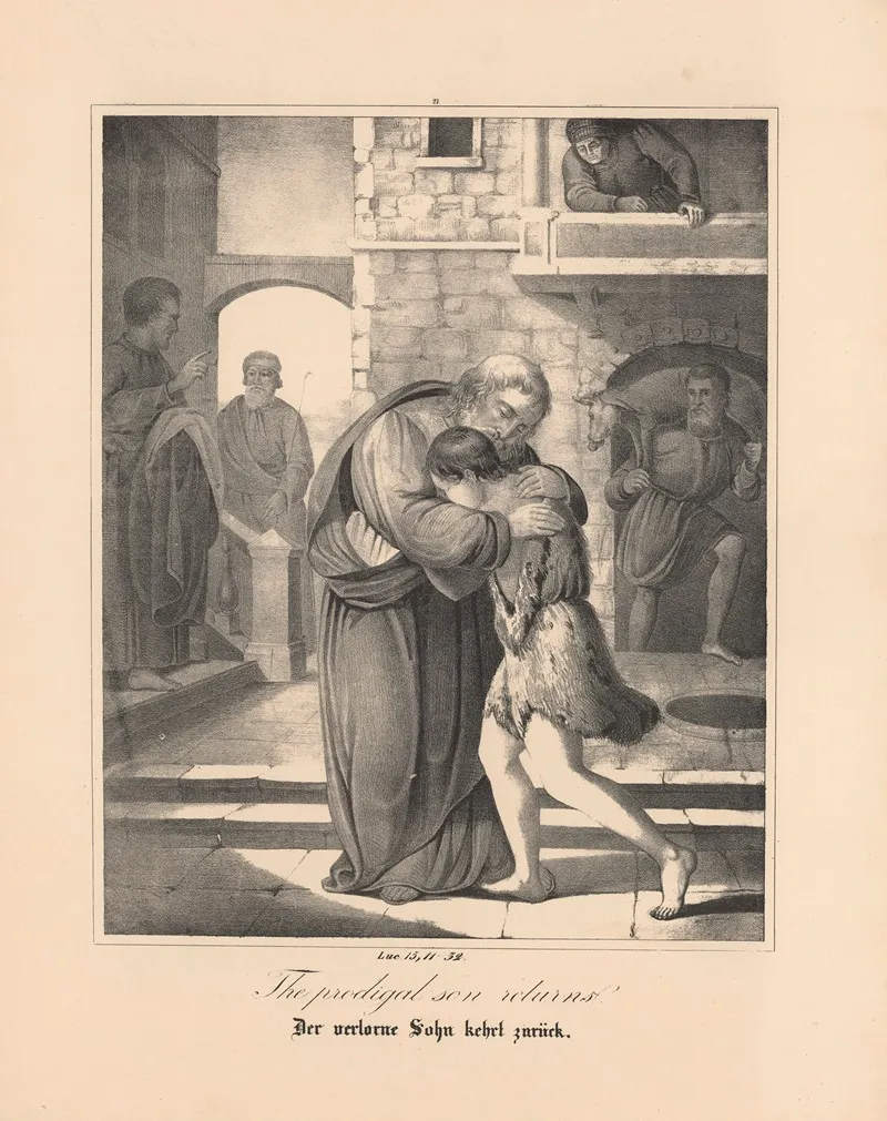 The Prodigal Son Returns Wall Art by Johann Baptist Sonderland - High-Resolution Digital Print