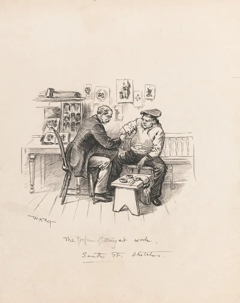 The Professor Of Tattooing At Work