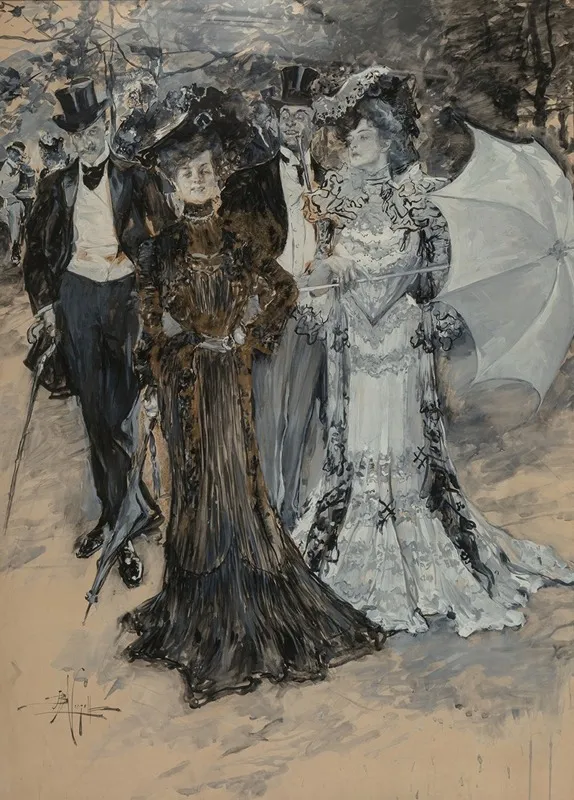 The Promenade 5 Wall Art by Albert Beck Wenzell - High-Resolution Digital Print