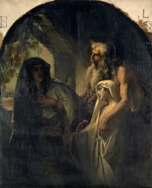 The Prophet Elijah Guiding The Widow Of Zarpath Toward Her Son Awakened From Death 1 Kings 1710 24