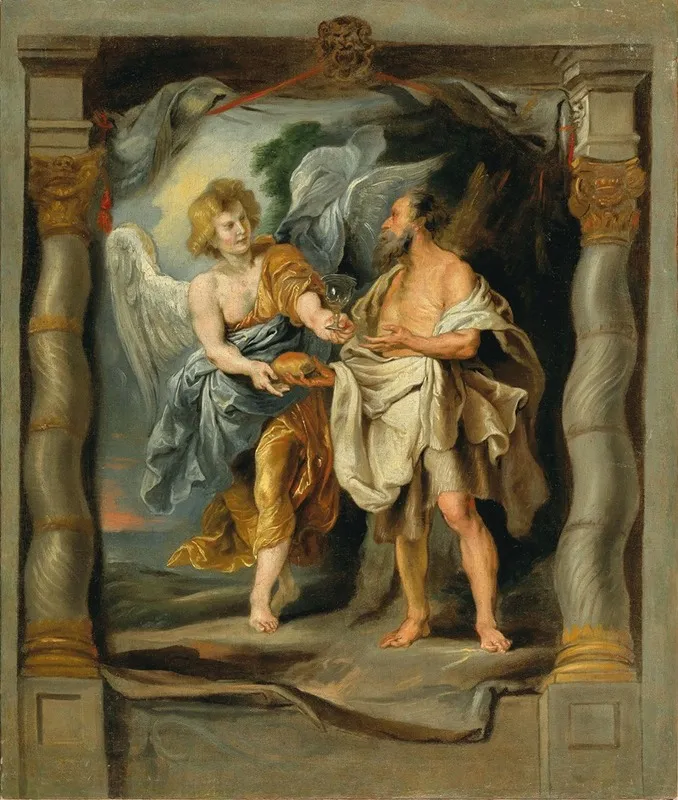 The Prophet Elijah Nourished By The Angel