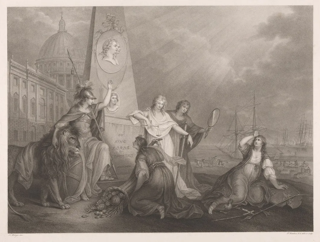 The Prosperity Of Great Britain Contrasted With The Misery Of France Wall Art by Thomas Martyn - High-Resolution Digital Print
