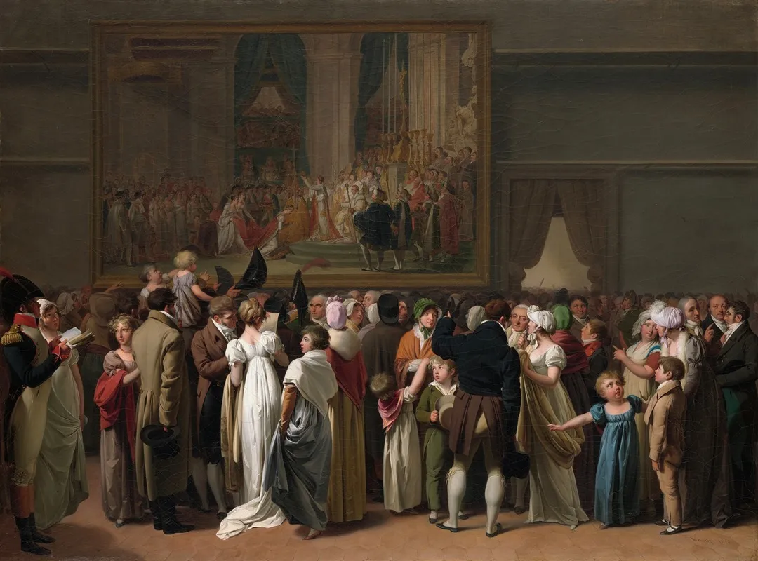 The Public Viewing Davids Coronation At The Louvre Wall Art by Louis-Léopold Boilly - High-Resolution Digital Print