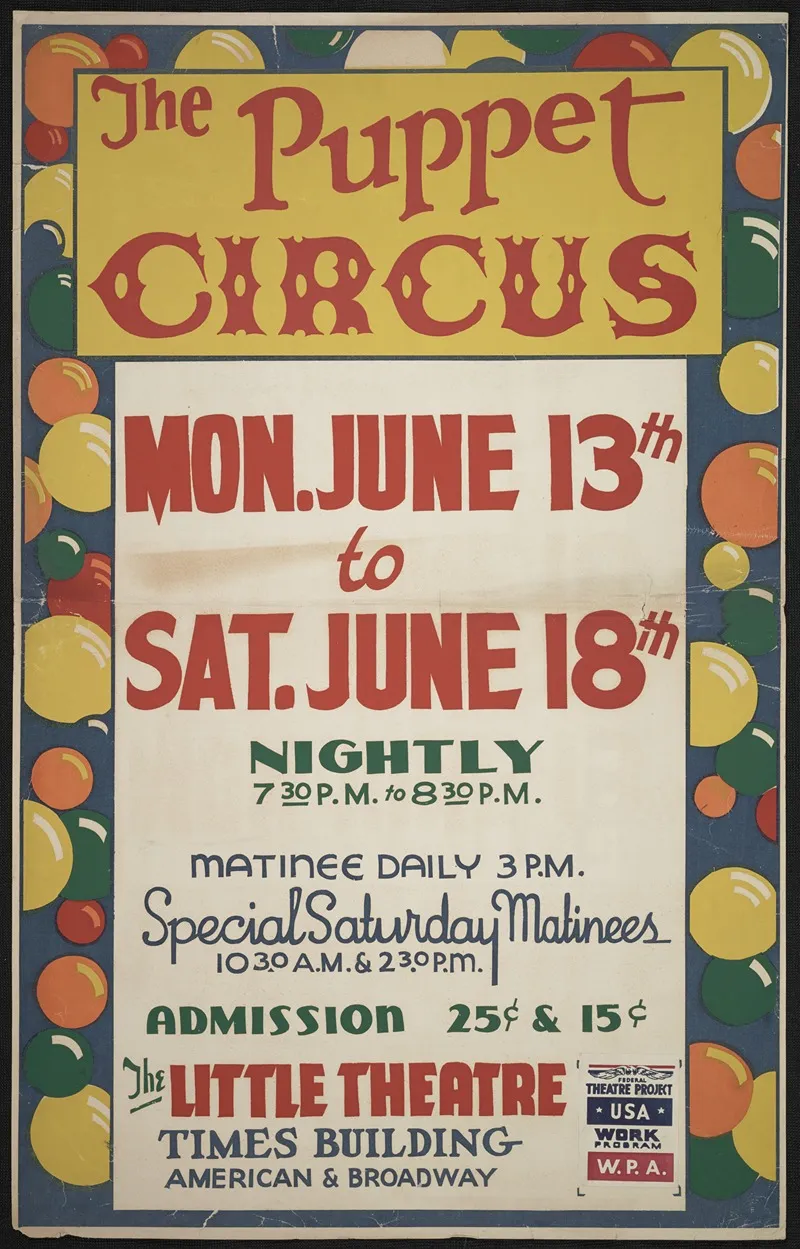 The Puppet Circus Wall Art by Anonymous - High-Resolution Digital Print
