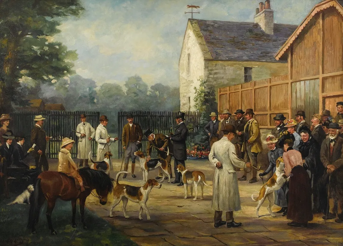 The Puppy Show Wall Art by Geoffrey Douglas Giles - High-Resolution Digital Print
