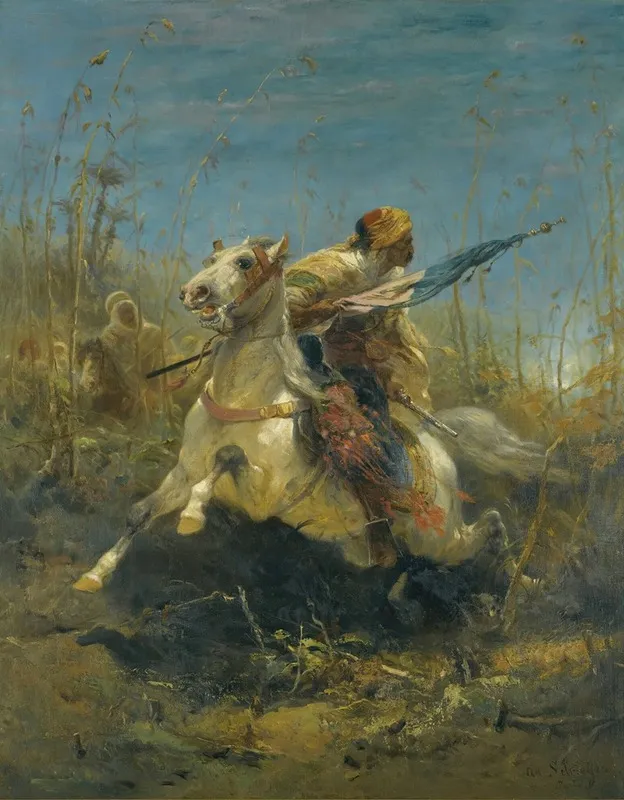 The Pursuit Wall Art by Adolf Schreyer - High-Resolution Digital Print