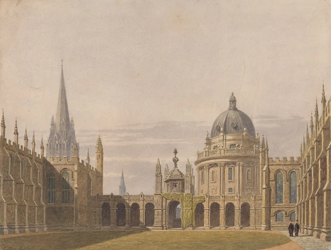 The Quadrangle All Souls Oxford Wall Art by George Pyne - High-Resolution Digital Print