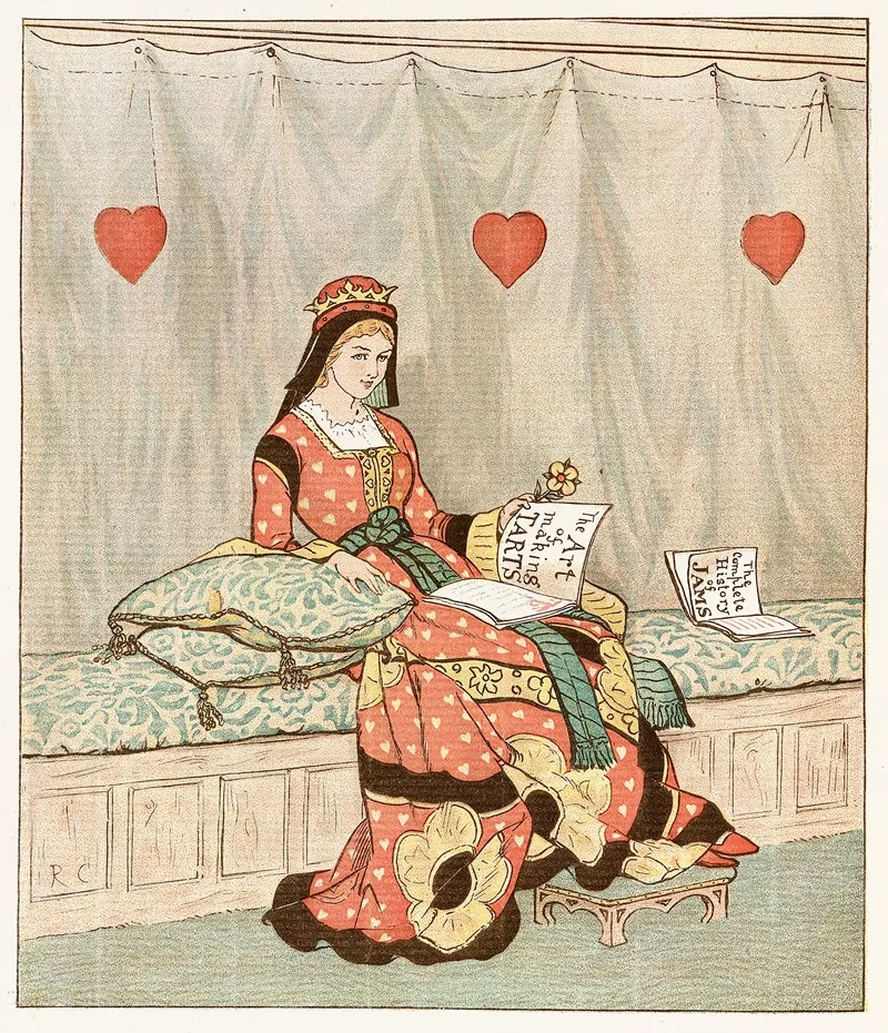 The Queen Of Hearts Pl 2 Wall Art by Randolph Caldecott - High-Resolution Digital Print