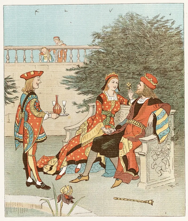 The Queen Of Hearts Pl 3 Wall Art by Randolph Caldecott - High-Resolution Digital Print