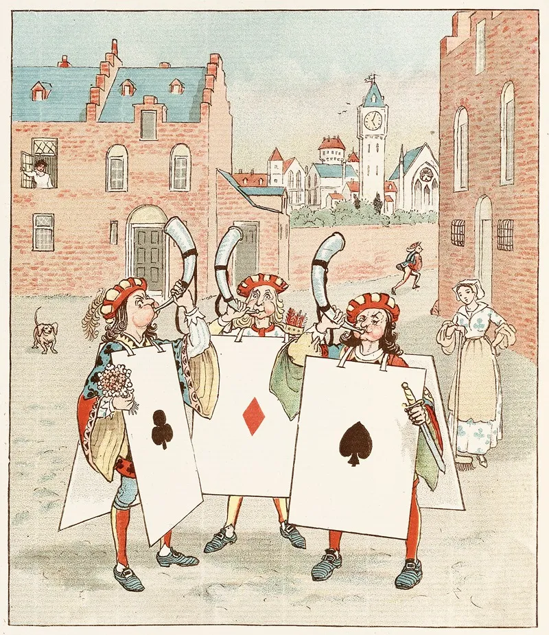 The Queen Of Hearts Pl 5 Wall Art by Randolph Caldecott - High-Resolution Digital Print