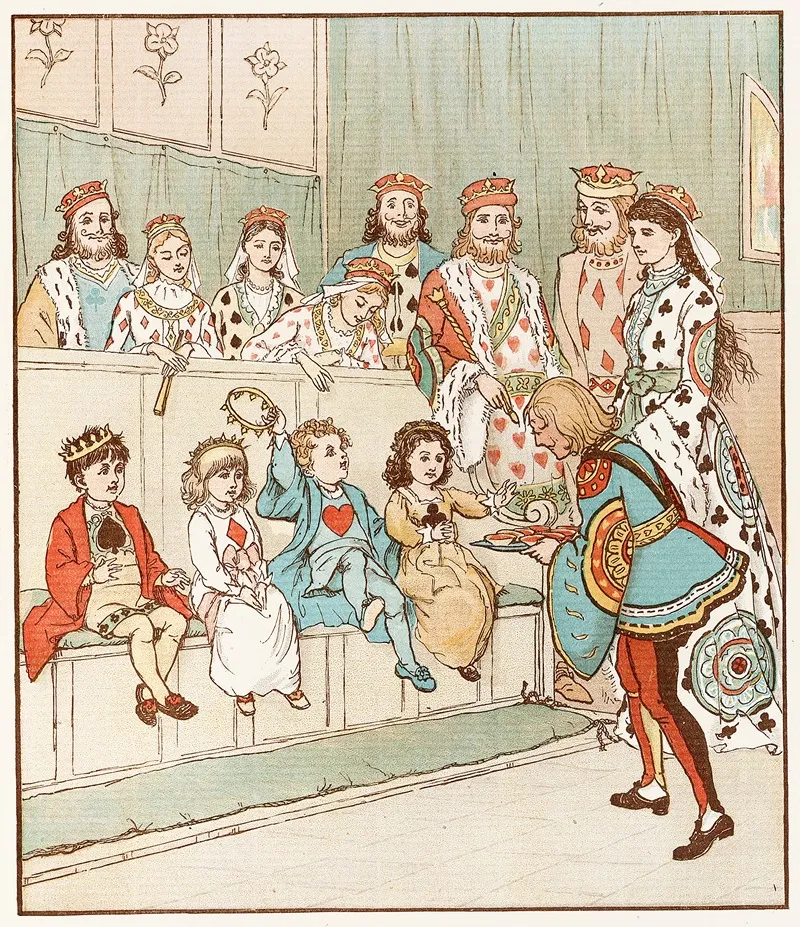 The Queen Of Hearts Pl 8 Wall Art by Randolph Caldecott - High-Resolution Digital Print