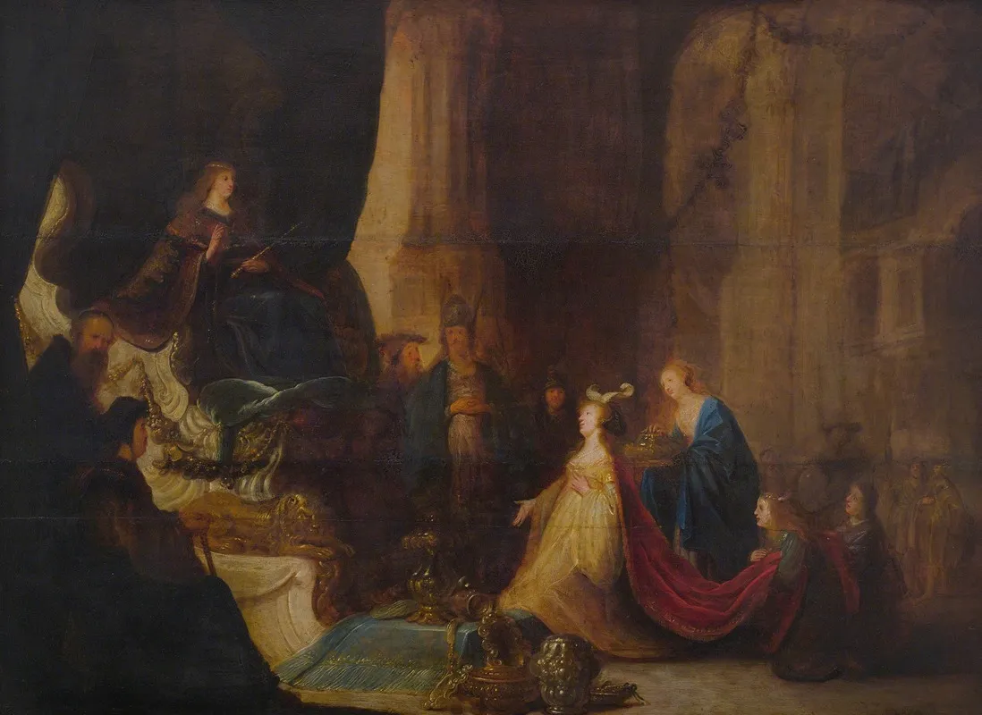 The Queen Of Sheba Before King Salomon Wall Art by Jacob Willemsz. de Wet - High-Resolution Digital Print