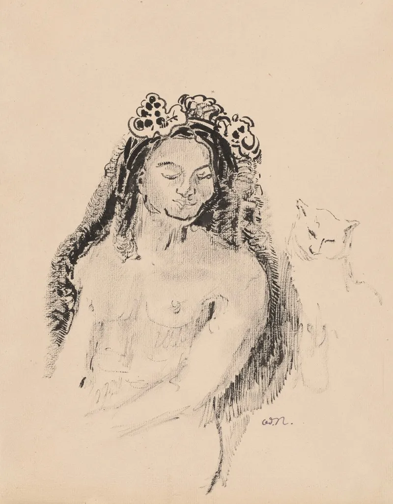 The Queen Of Sheba La Reine De Saba Wall Art by Odilon Redon - Canvas Print