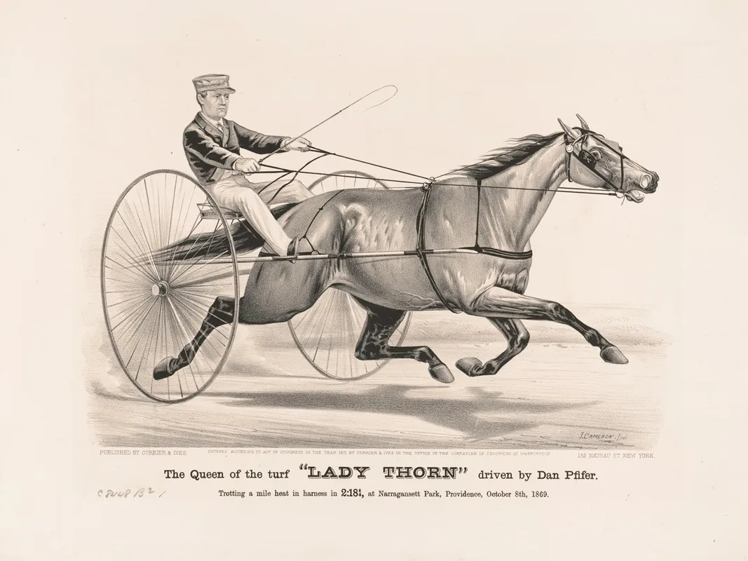 The Queen Of The Turf Lady Thorn Driven By Dan Pfifer Wall Art by John Cameron - High-Resolution Digital Print
