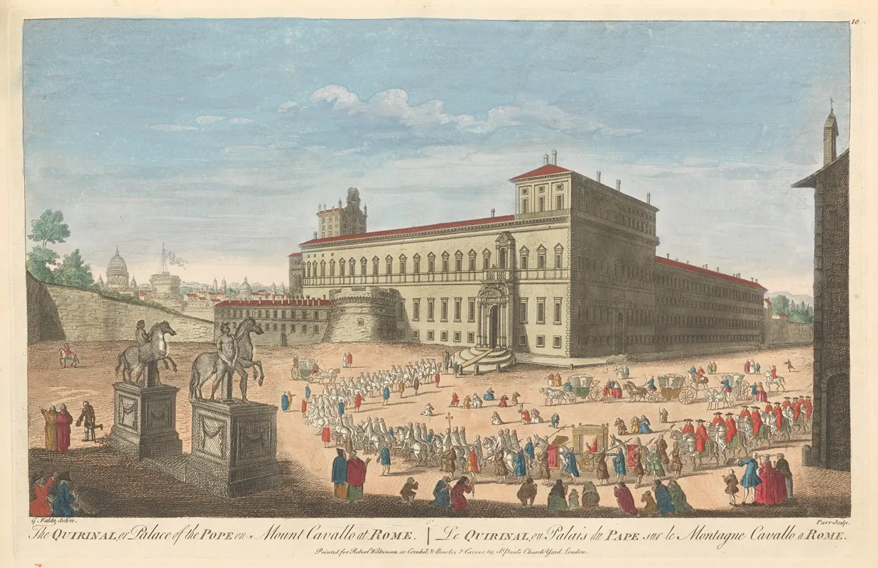 The Quirinal Or Palace Of The Pope On Mount Cavallo At Rome Wall Art by Remi Parr - High-Resolution Digital Print