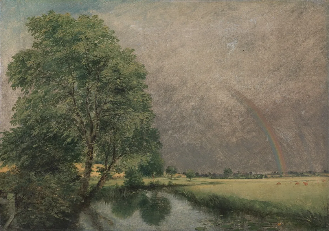 The Rainbow Near Salisbury Wall Art by John Dunthorne - High-Resolution Digital Print