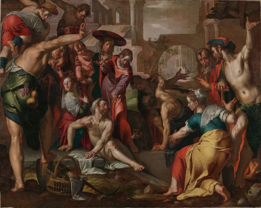 The Raising Of Lazarus 8 Wall Art by Joachim Wtewael - High-Resolution Digital Print