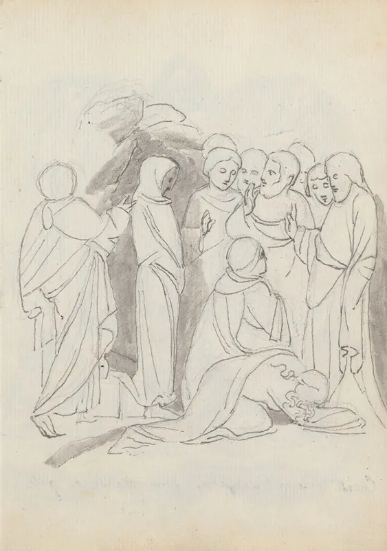 The Raising Of Lazarus From Lorenzo Ghibertis Baptistery Doors Florence