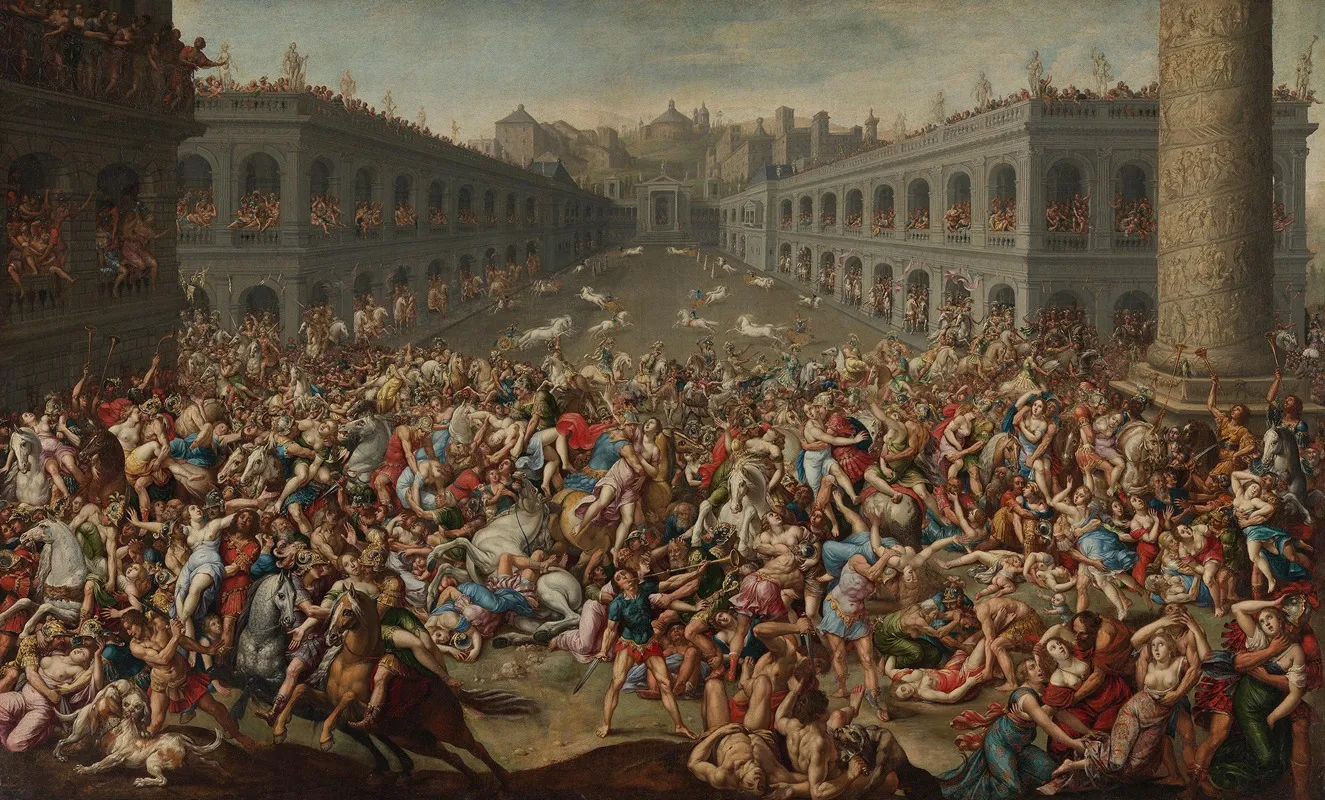 The Rape Of The Sabine Women 5 Wall Art by Claude Déruet - High-Resolution Digital Print