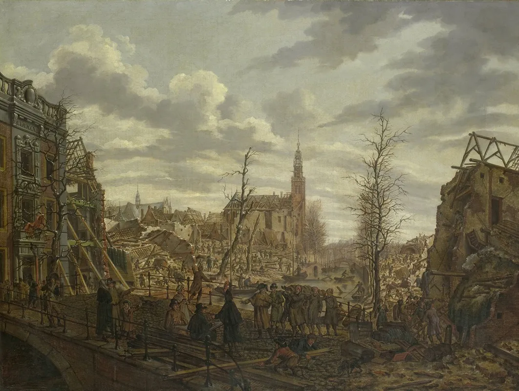 The Rapenburg Leiden Three Days After The Explosion Of A Powder Ship On 12 January 1807