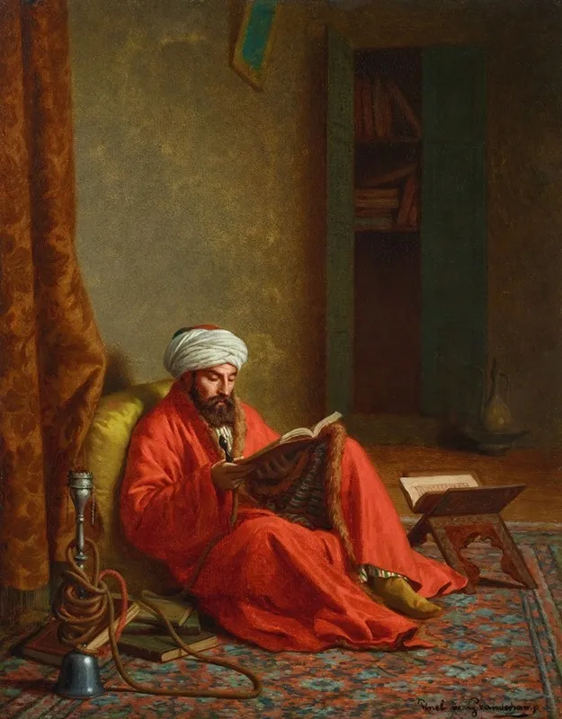 The Reader 2 Wall Art by Louis-Emile Pinel De Grandchamp - High-Resolution Digital Print
