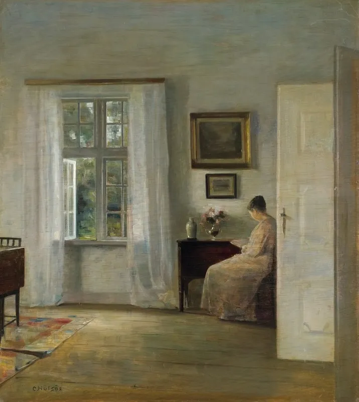 The Reader 3 Wall Art by Carl Holsøe - High-Resolution Digital Print