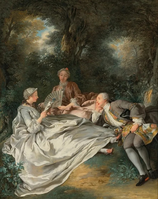 The Reading Party Wall Art by Jean-François de Troy - High-Resolution Digital Print