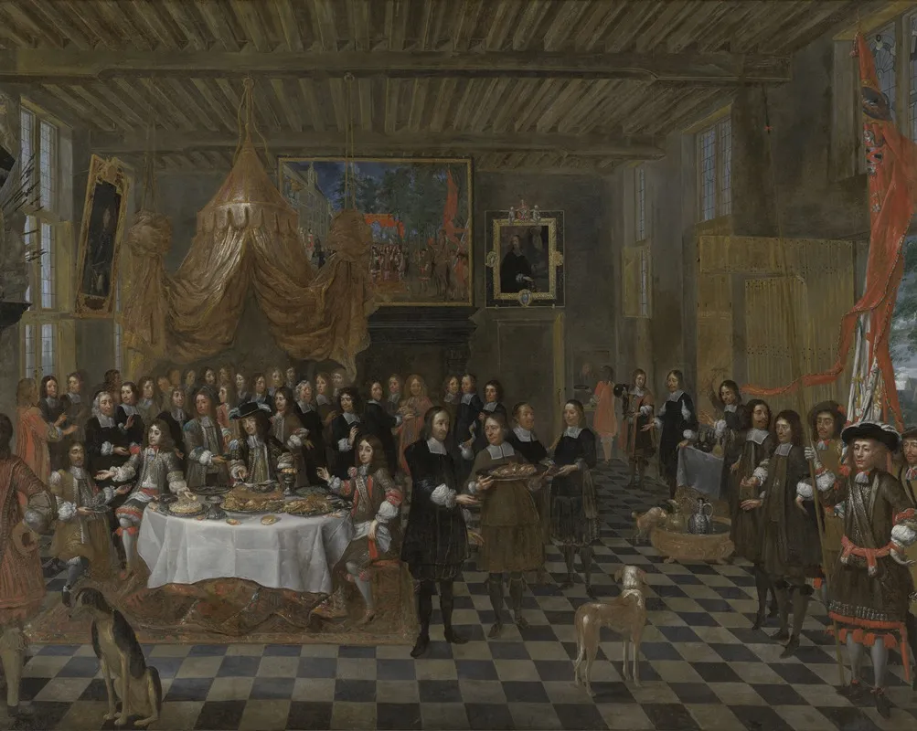The Reception Of Charles Ii And His Brothers In The Guild Of Saint Barbara In Bruges