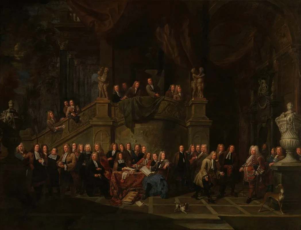 The Reception Of Jan Karel De Cordes In The Guild Hall Wall Art by Balthasar Van Den Bossche - High-Resolution Digital Print