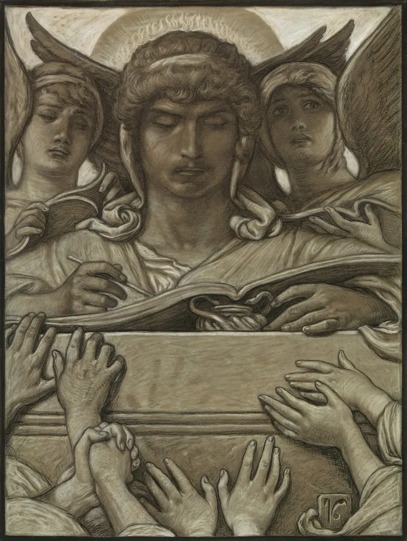 The Recording Angel Wall Art by Elihu Vedder - High-Resolution Digital Print